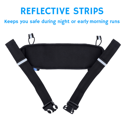 Running Hydration Belt Waist Bag with Water-Resistant Pockets and 2